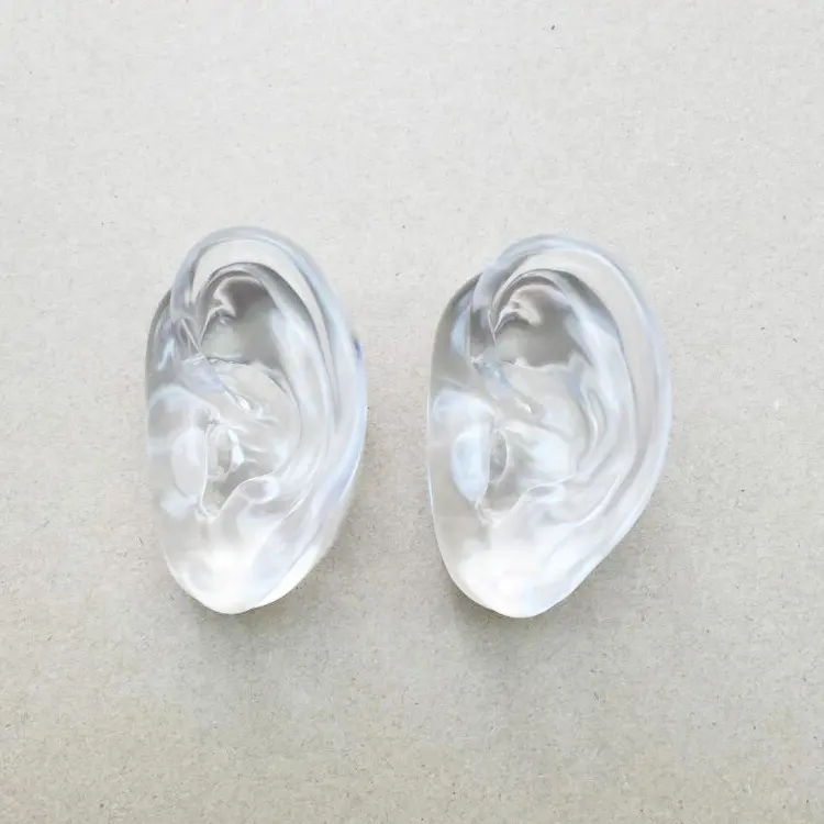 earring display tool Silicone ear model human artificial for hearing aid display