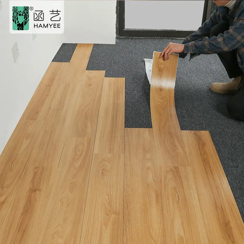 hanyi self adhesive floor tiles pvc vinyl pisos de vinyl flooring plank pvc floor tiles