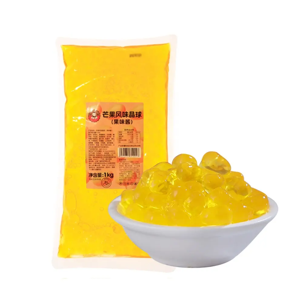1kg Mango Taste Agar Konjac Jelly Pearls Crystal Boba