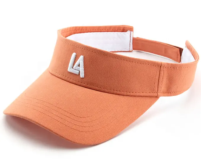 Wholesale Adjustable Outdoor Simple Letter Embroidery Curved Sublimation Visor Beach Sun Cap Visor Hats With Custom Logo