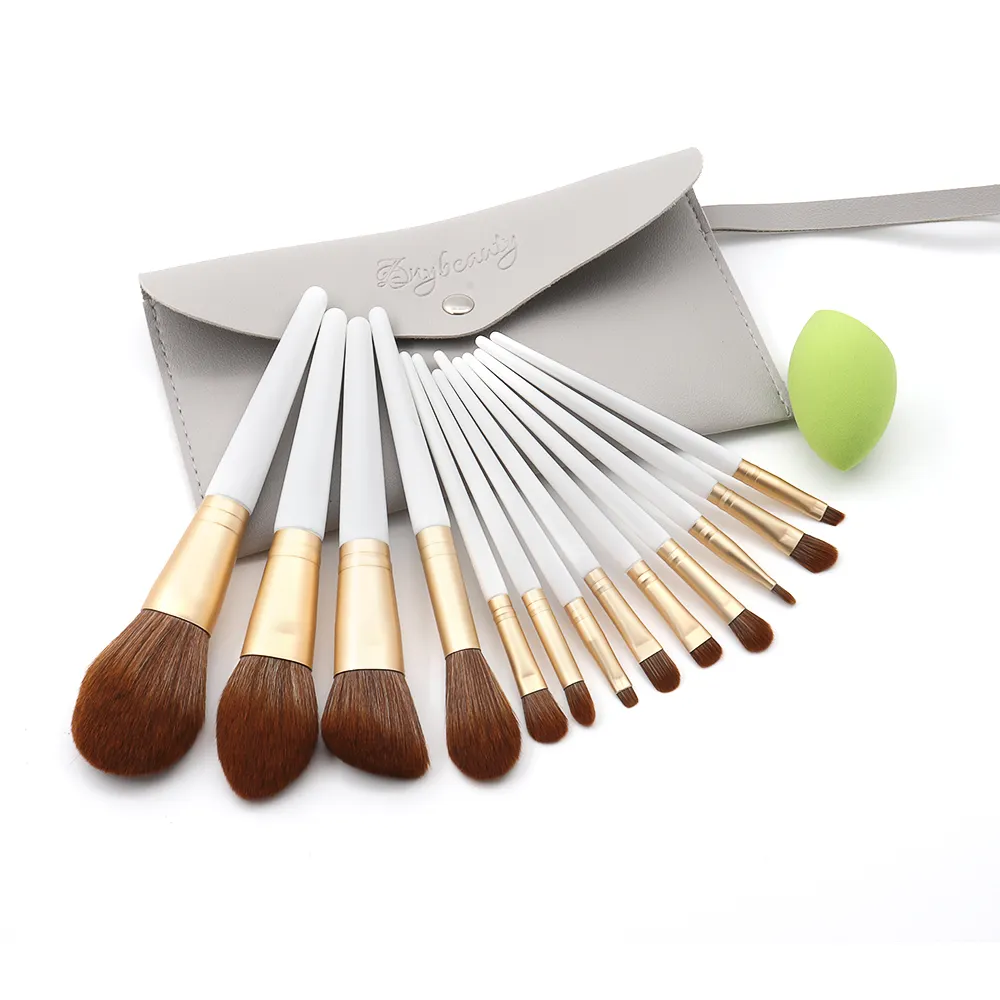 Makeup Brushes Makeup Brush Set 13Pcs Makeup Brush Set Eye Shadow Eyebrow Blush Cosmetic Make Up Brush For Face Foundation With Brush Cleaner Egg