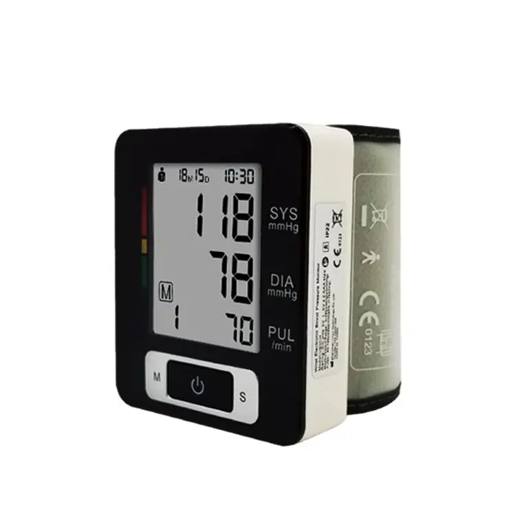 CE Approved Sphygmomanometer BPApparatus Blood Pressure Wrist Monitor Pulsewave Digital Tensiometer Wrist Blood Pressure Monitor