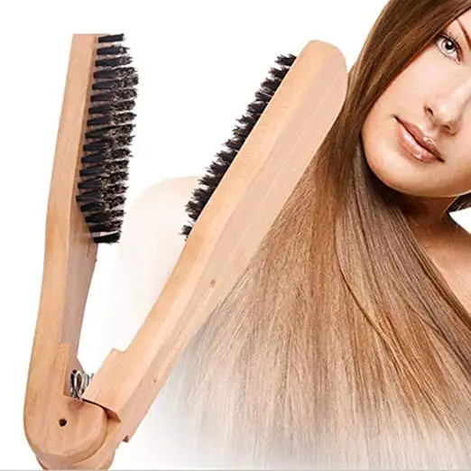 Профессиональная парикмахерская расческа деревянная расческа для выпрямления двойные щетки V тип прямая щетка для волос для парикмахерской
