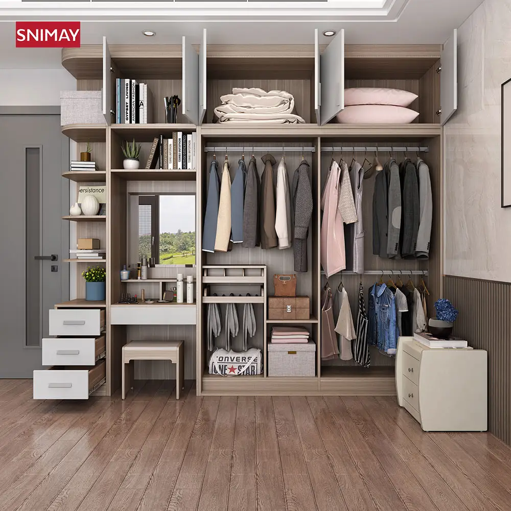 Customized Home Bedroom Furniture Large Storage Clothes Wardrobe Closet