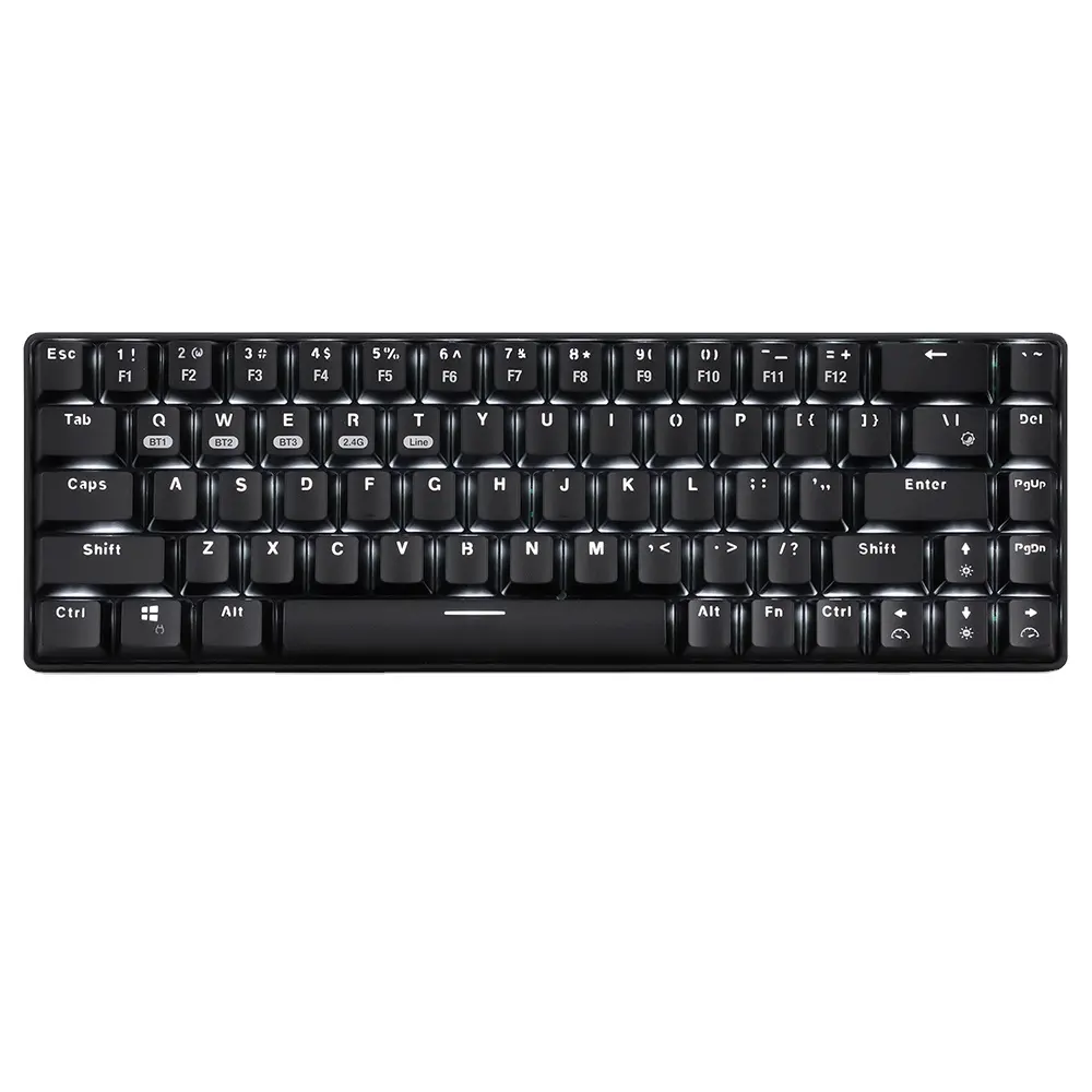 Amazon Hot Selling Optical Switch Wireless With 68 Keys Backlight RGB Gaming Mechanical Keyboard RGB Gaming Mechanical Keyboard