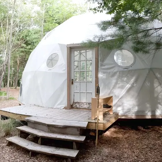 new fashion geodesic dome prefabricated half sphere glamping dome tent for sale