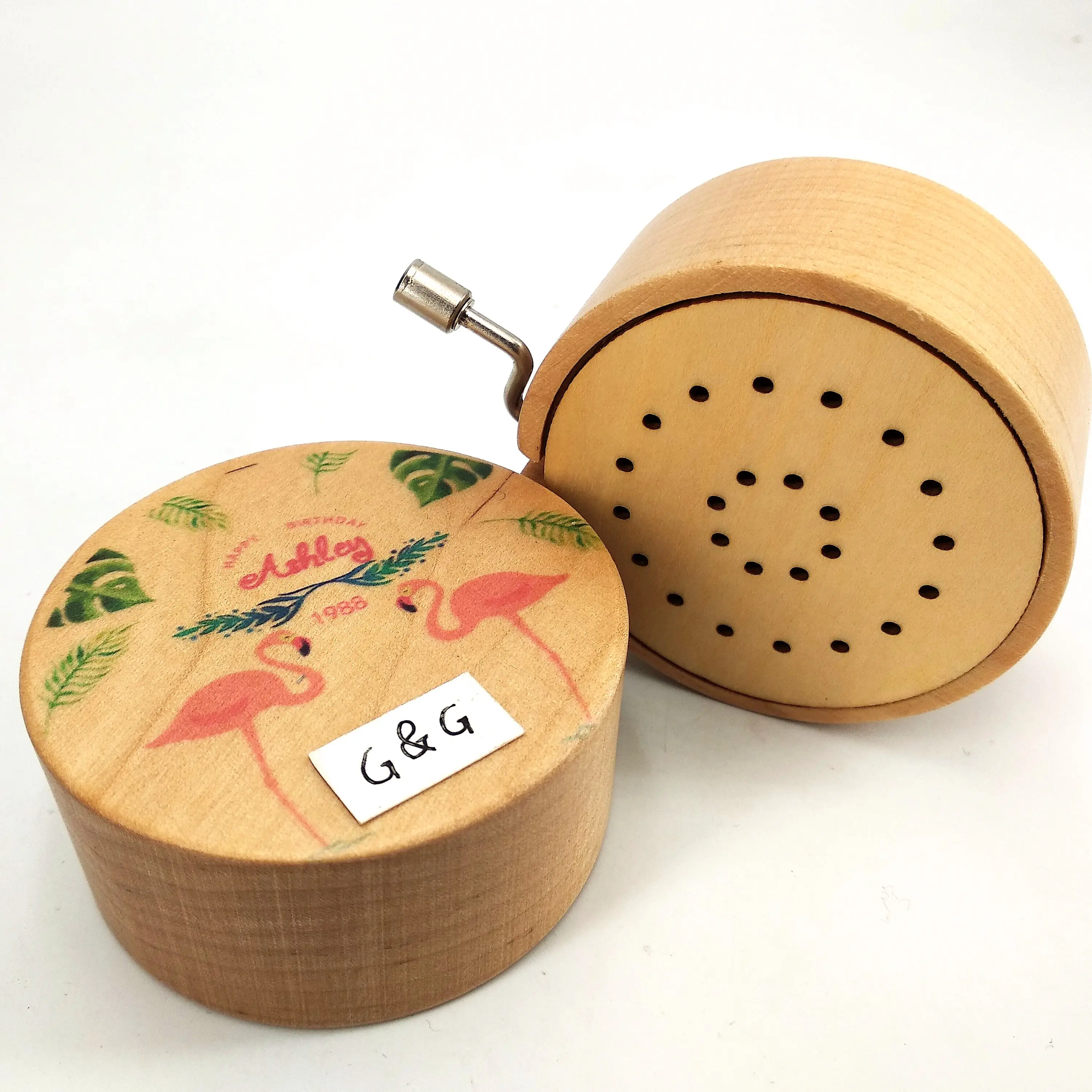 Mini Cute Carton Customize Imagine Round  Music Box