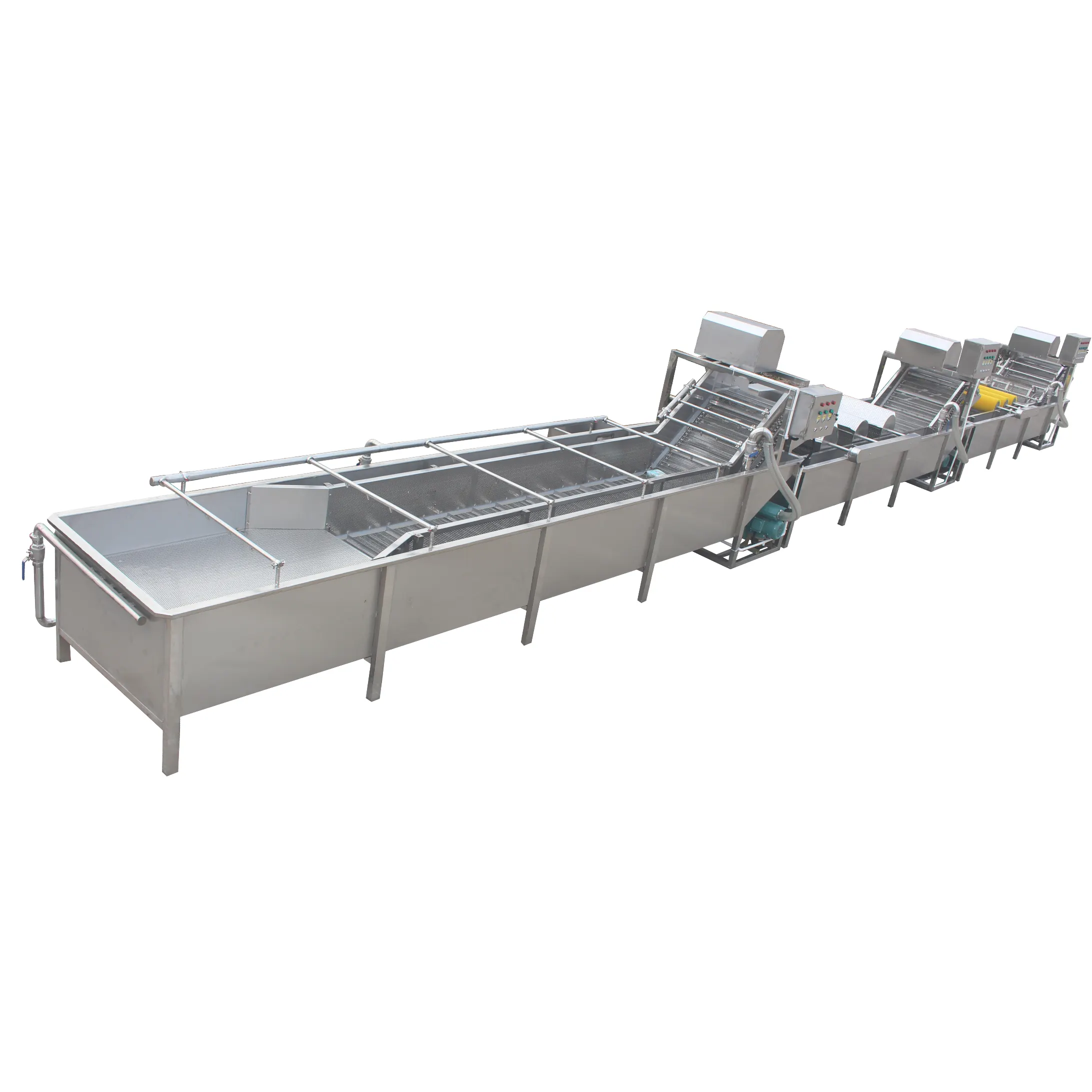 Li-Gong Ce Approved Fruit And Vegetable Washing Cleaning/waxing/drying/sorting Machine Line vegetable washing production line