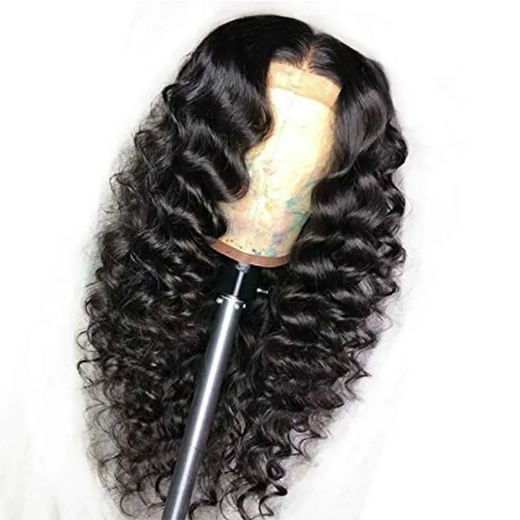 Swiss Lace Pre-Plucked Deep Body Wave Cuticle Aligned Human Hair Lace Front Wigs