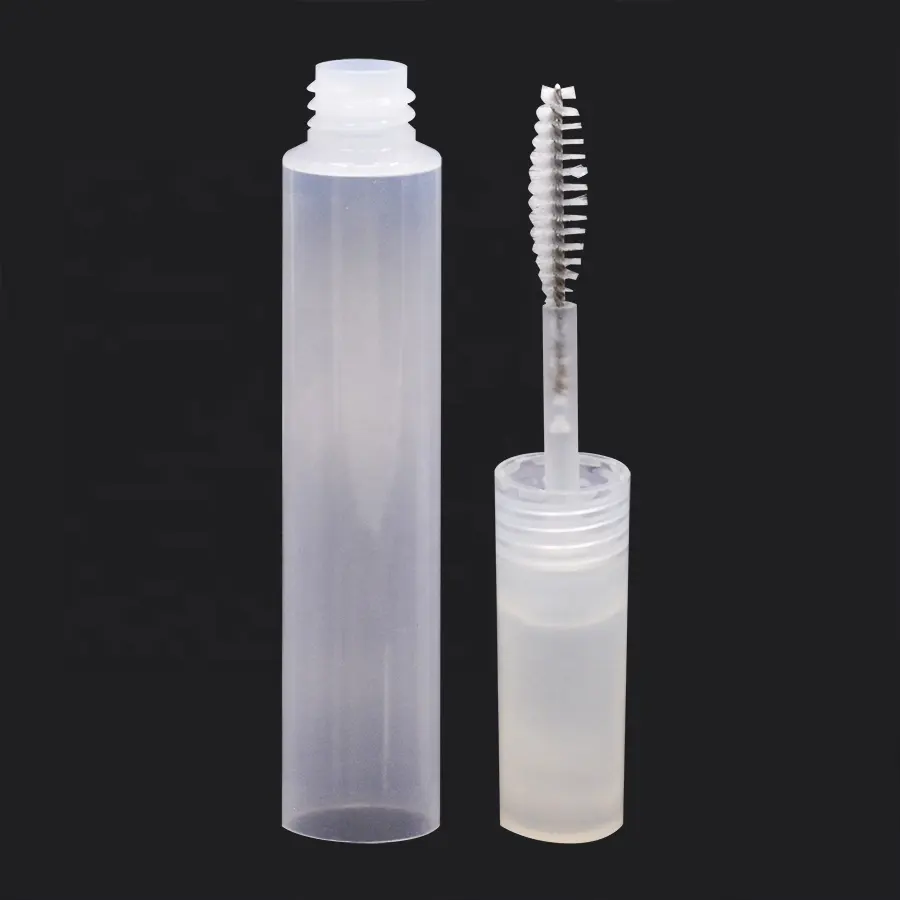 Make Your Own Mascara Tubes with Brushes for Eye Care Cosmetic Packaging Plastic Beauty Clear Round Shape Empty 10ml 15ml Gloss