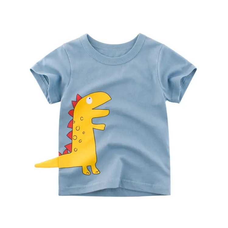 2019 summer new kids clothing printed cotton casual boy dinosaur short sleeve t shirt