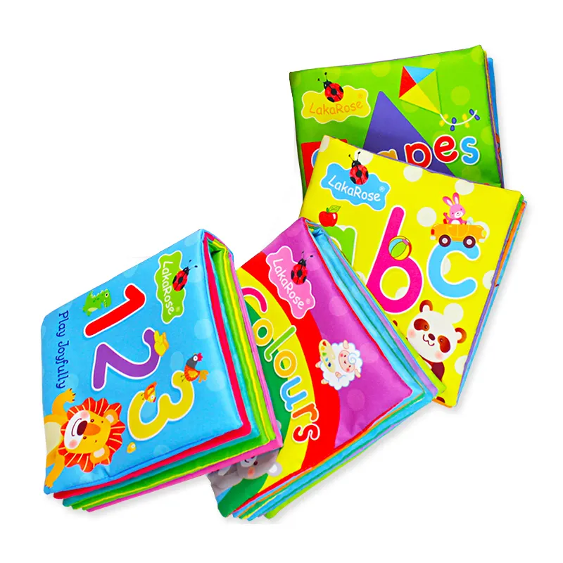 Тканевая книга для младенцев с алфавитными цифрами и цветами