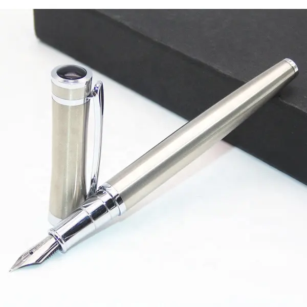 High quality Custom Luxury China executive classic calligraphy pen promotional Oem black metal fountain pen set