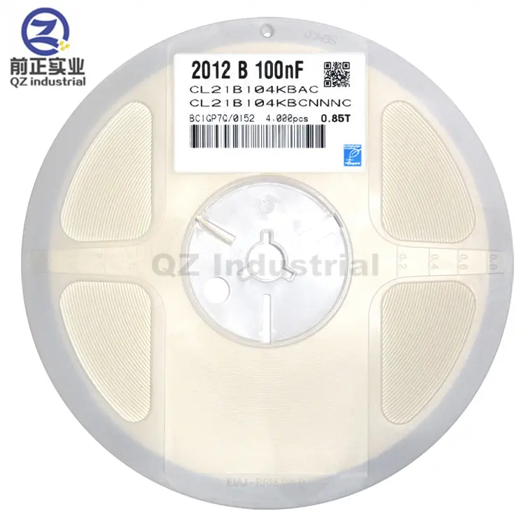 QZ industrial new and original stock wholesales SMD MLCC Ceramic Capacitor 2012 B 0805 50V 100nF 10% X7R CL21B104KBCNNNC