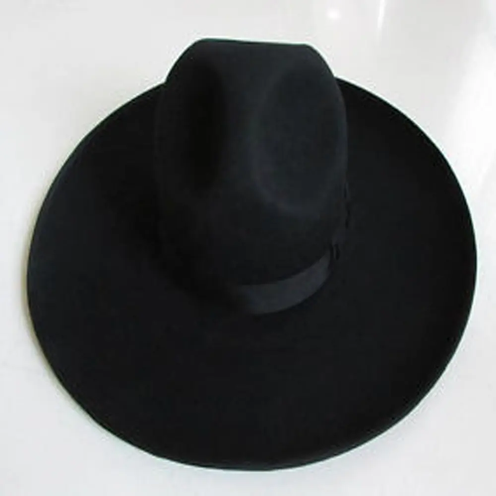 Hot Israel Jewish Hat Wool Hasidic Jews Wide Brim Fedora Cap Black hasidic hats