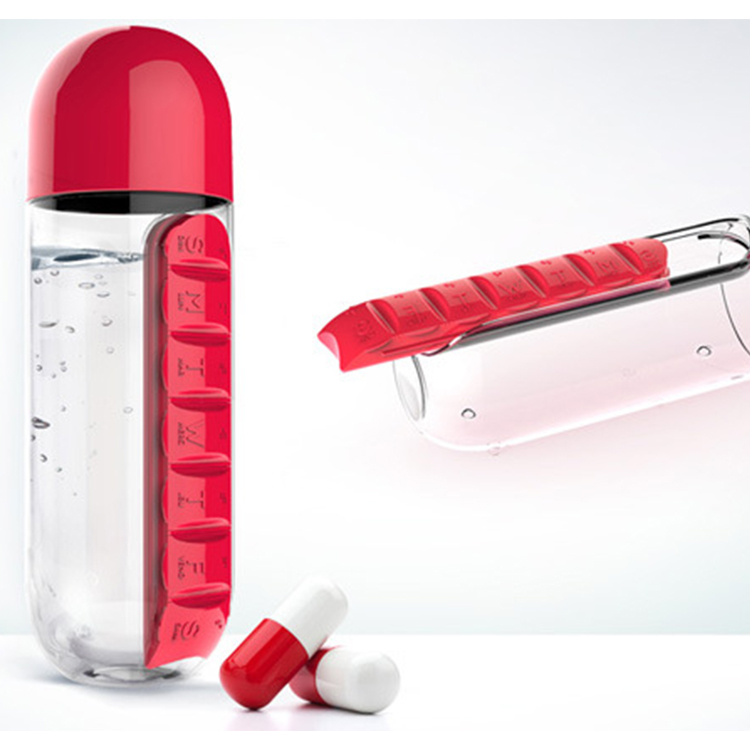 BPA бесплатно пластик Pill Организатор Красочные капсулы формы Pill бутылки, Pill держатель бутылки