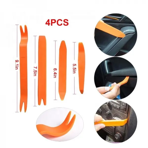 4Pcs /set Portable Auto Car Radio Panel Door Clip Panel Trim Dash Audio Removal Tool Kit