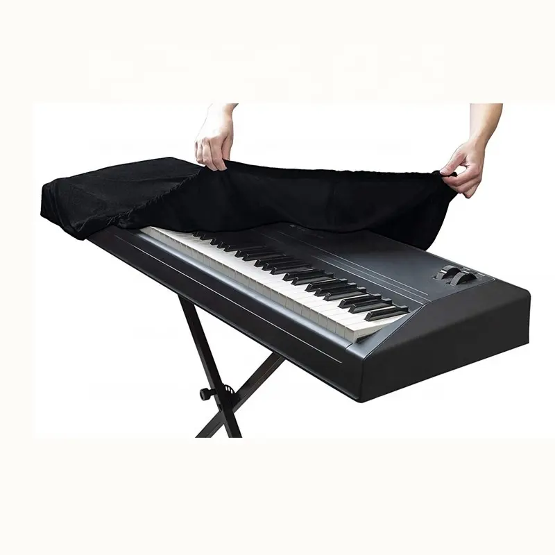 Чехол для клавиатуры пианино со встроенным чехлом, эластичный шнур, растягивающийся пылезащитный чехол для клавиатуры