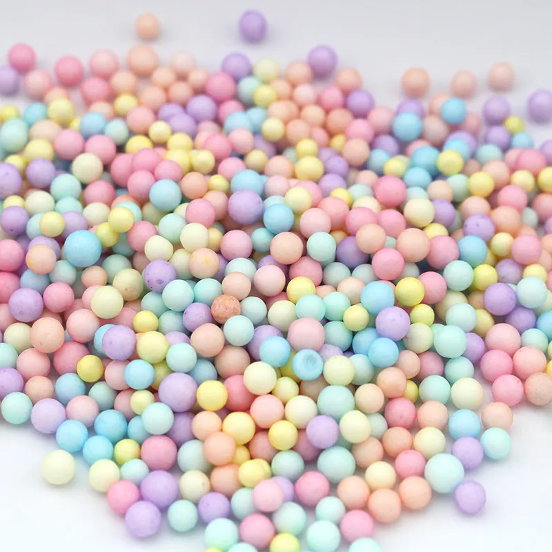 New color 4-6mm Foam Balls Do not fade DIY Making Styrofoam slime kit For Kids