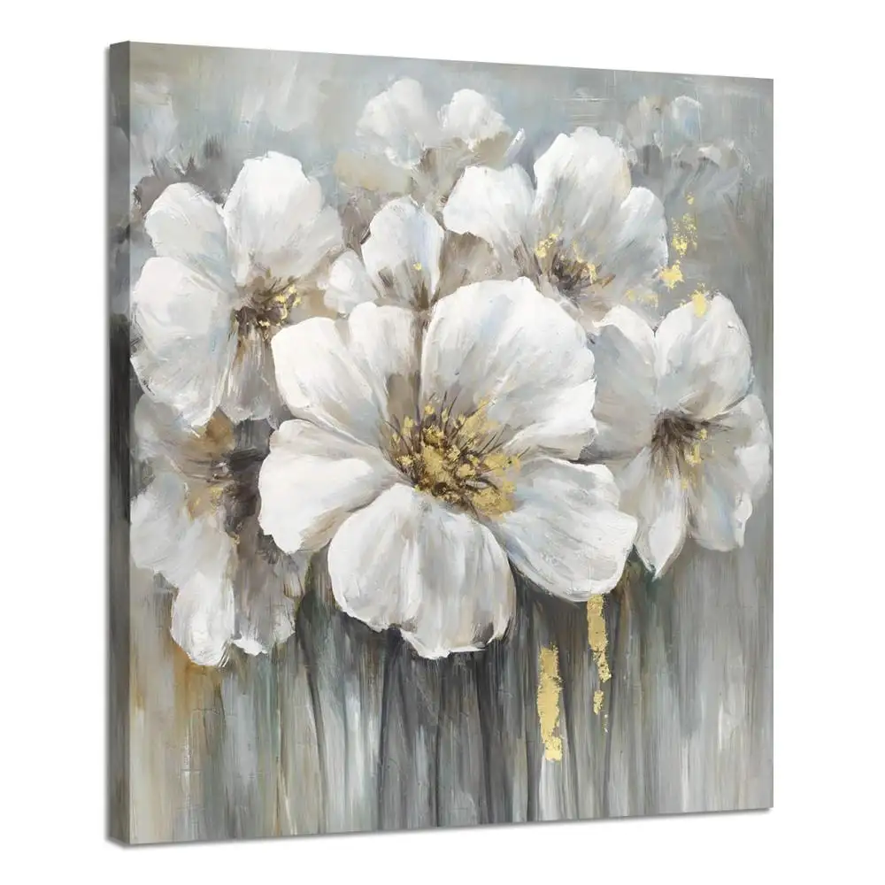 Online Amazon Wholesale Modern art canvas flower painting picture for home decoration wall art