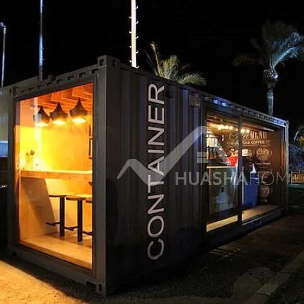 Мобильный контейнер для ресторана, для продажи, кофейни с графическим дизайном, Современная стальная конструкция, Мобильная мастерская HS для квартиры