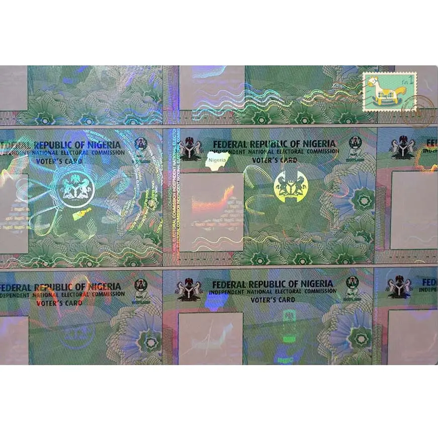 Hot stamping barcode security custom sticker holographic transparent foil