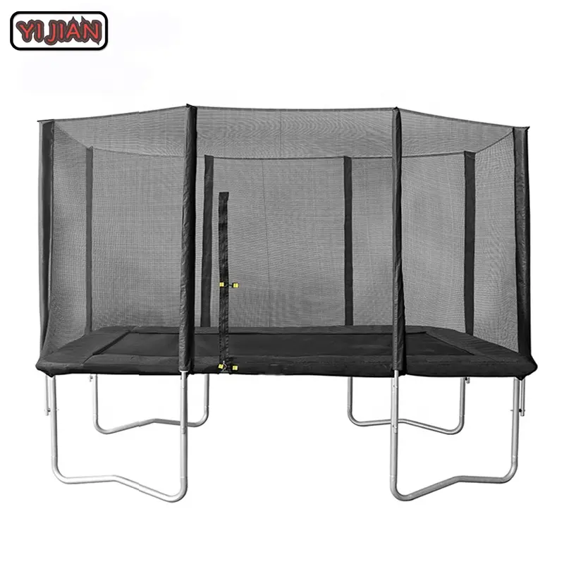 Yijian 7ft*10ft cheap rectangle trampoline with enclosure for sale