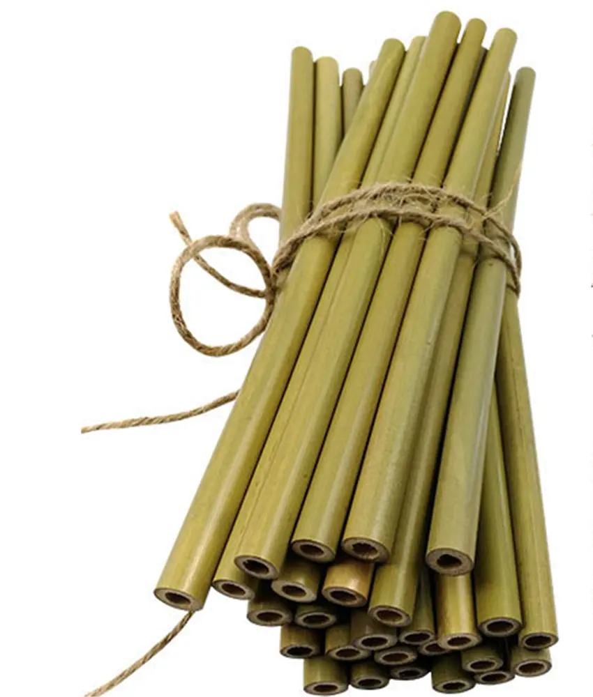 Прямая поставка с фабрики индивидуальный логотип Эко-дружественных бамбука соломы 100% натурального бамбука соломы питьевой воды