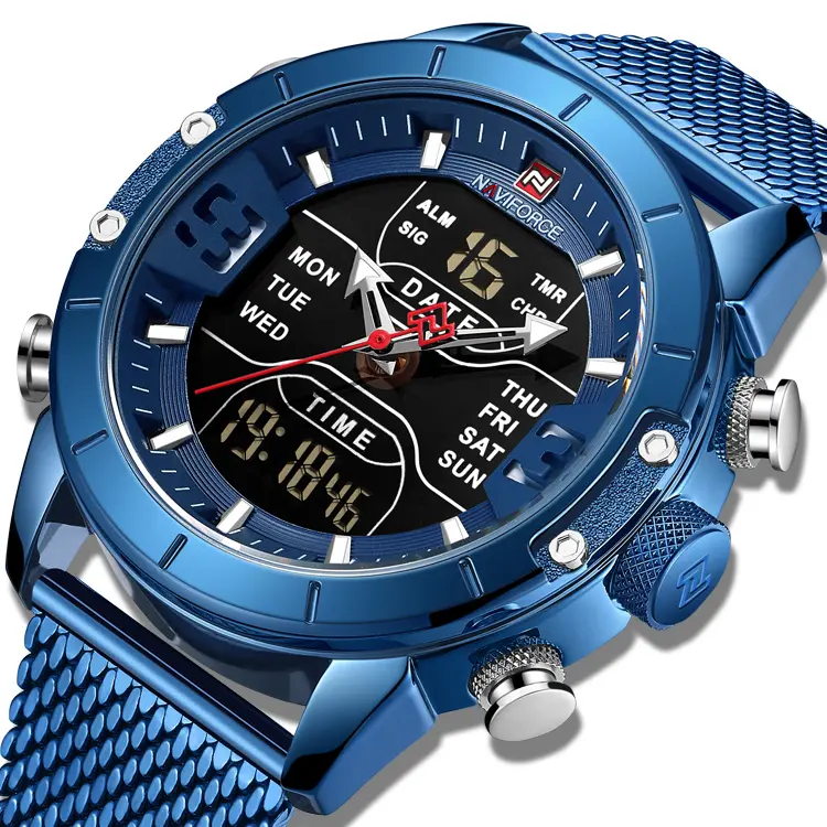 Naviforce 9153 BEBE relogio masculino синий цвет 2020 горячая Распродажа relojes hombre часы мужские наручные аналоговые цифровые наручные часы