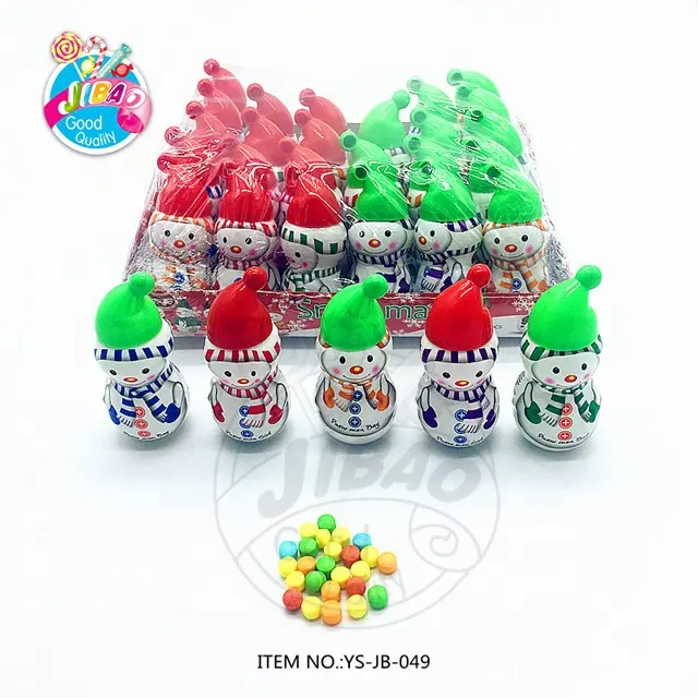small snowman bottle toy tablet candy sweet colorful fruit pressed candy