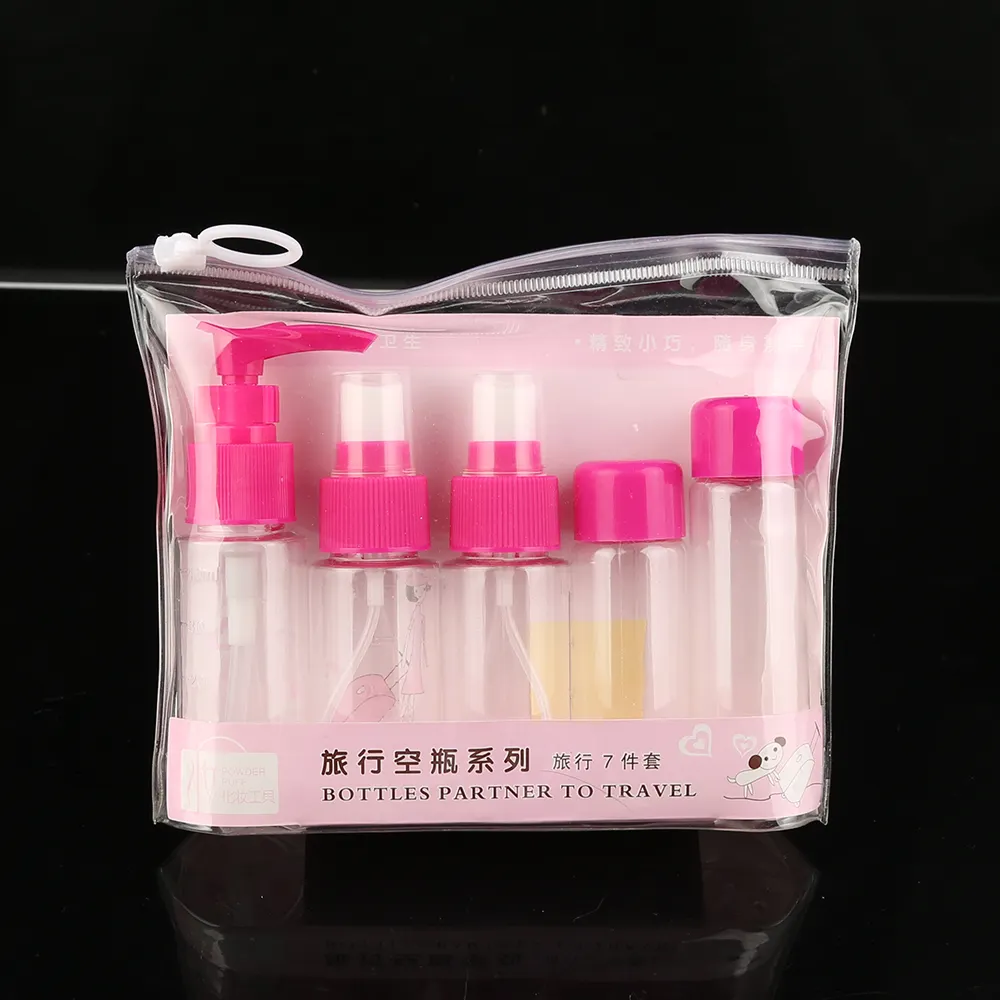 Hot Style Travel Bottle Set Cosmetic Plastic Bottle Travel Kit Set