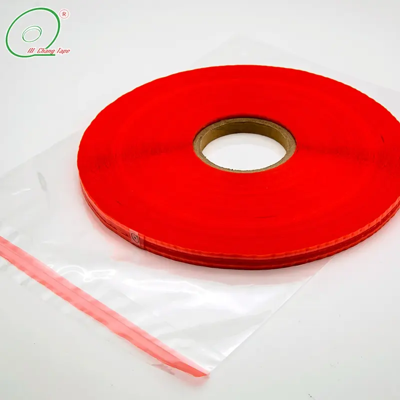 Двухсторонняя красная пленка, перезаряжаемая герметизирующая лента для мешков OPP