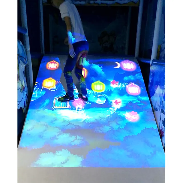 Interactive led floor slide game Indoor playground interactive slide projection games for kids