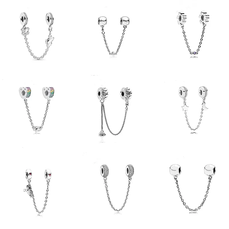 Factory wholesale high quality 925 sterling silver jewelry  safety chain