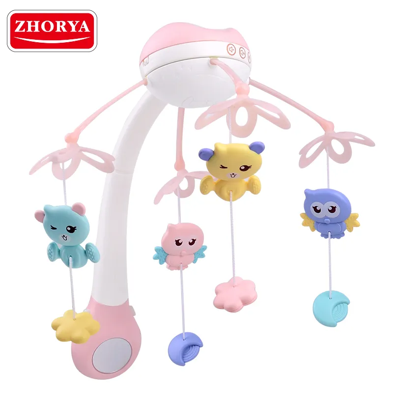 Zhorya plastic hanging crib custom musical baby mobile hanger