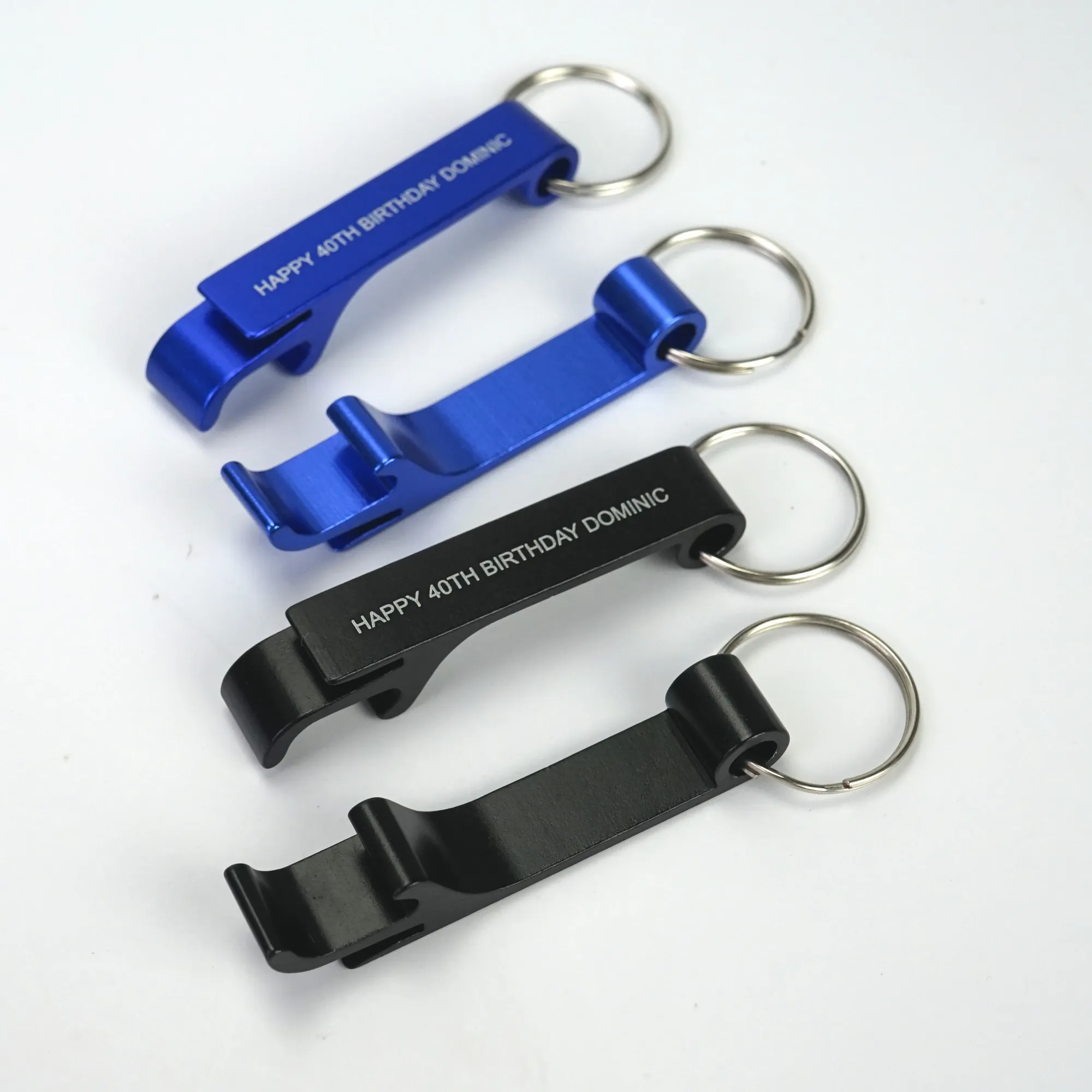 wholesale customized logo stainless steel keychain beer bottle opener