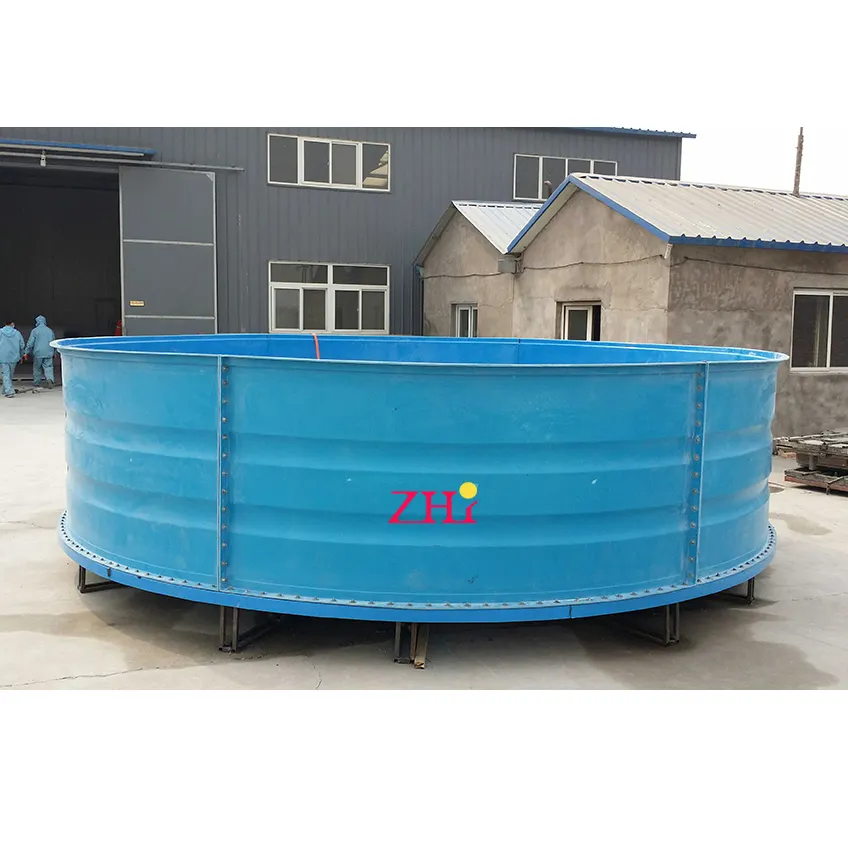 Fiberglass aquaculture fish tank fish pond, plastic fish farm tank, fish pond tarpaulin