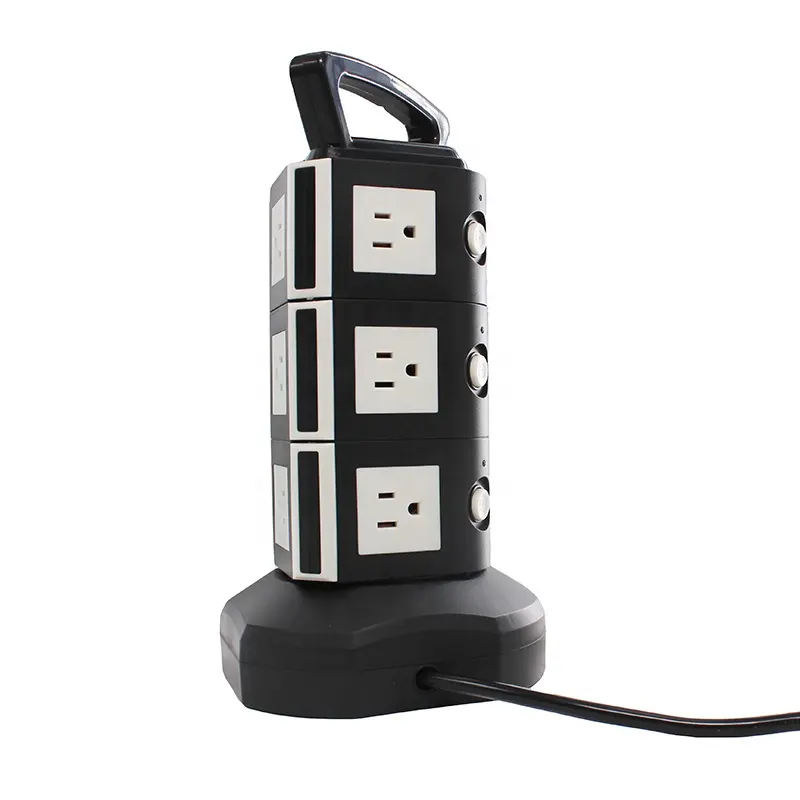American safty home use usb power strip outlet power extension cord tower socket