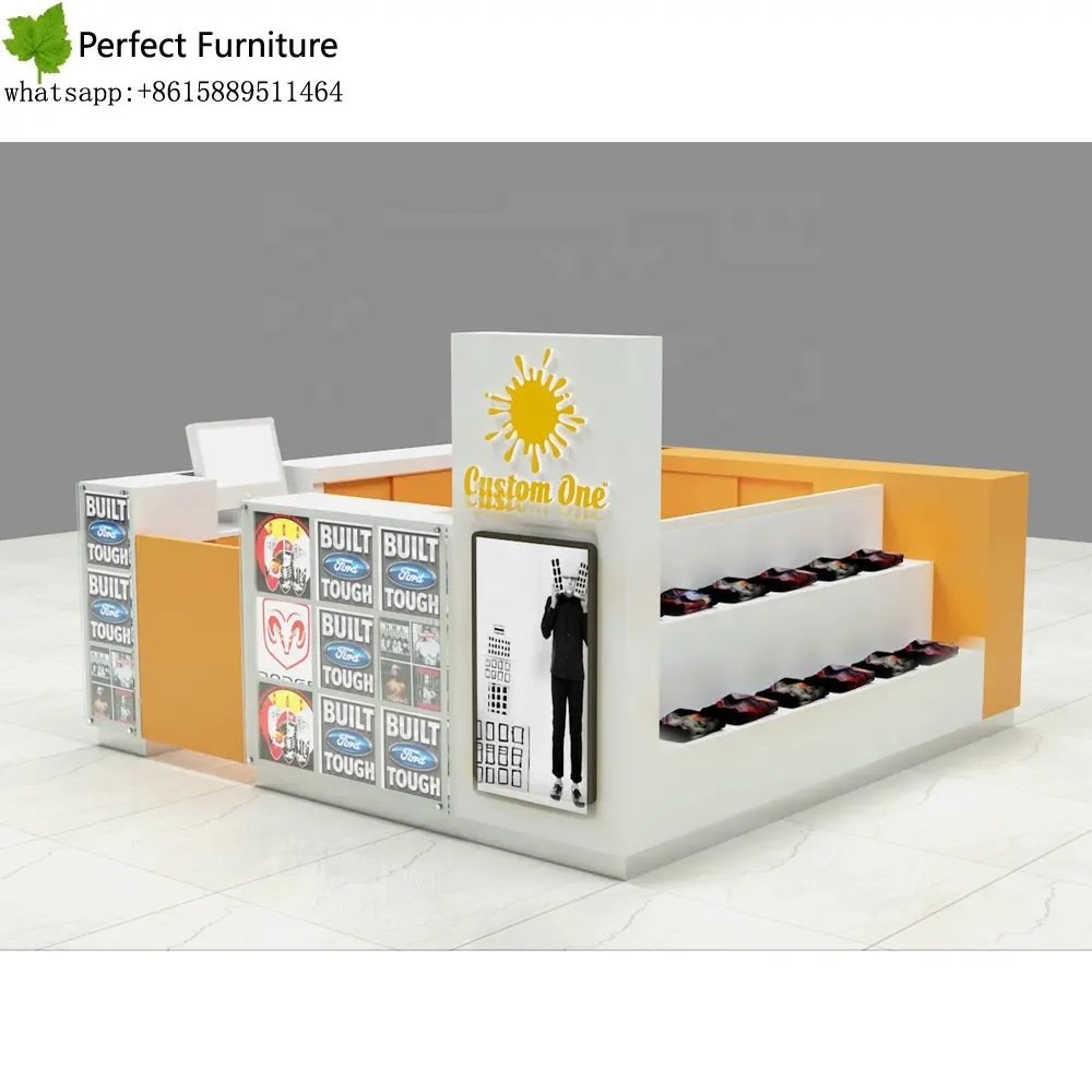 Shopping mall t-shirt kiosk design and custom made t-shirt kiosk