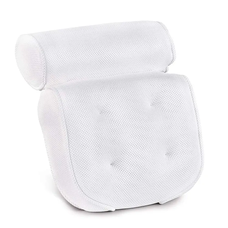 nonslip air mesh spa bath pillow and cushion set for bathtub