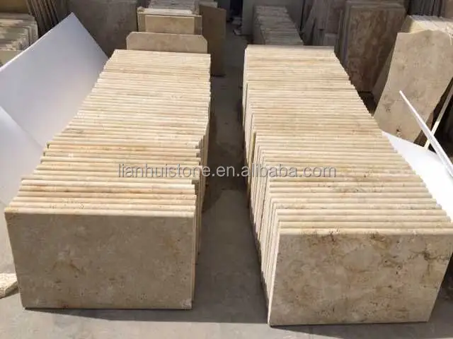 factory price beige travetine flooring tile  travetine stone marble walling tiles  Chinese travetine stone tile