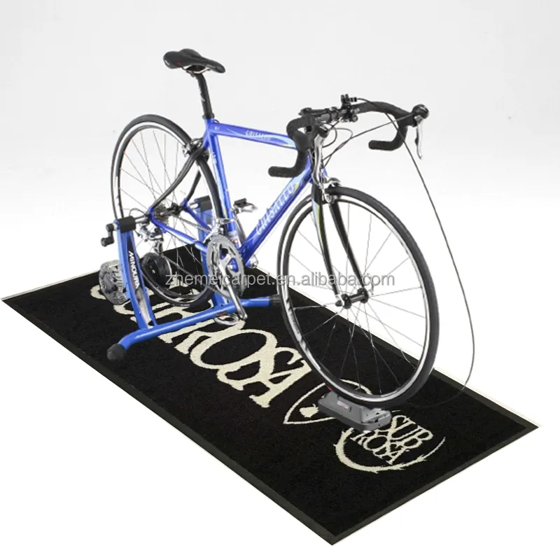 Bicycle And Motorcycle Parking Nylon Material Printed Logo Carpet Floor Mat