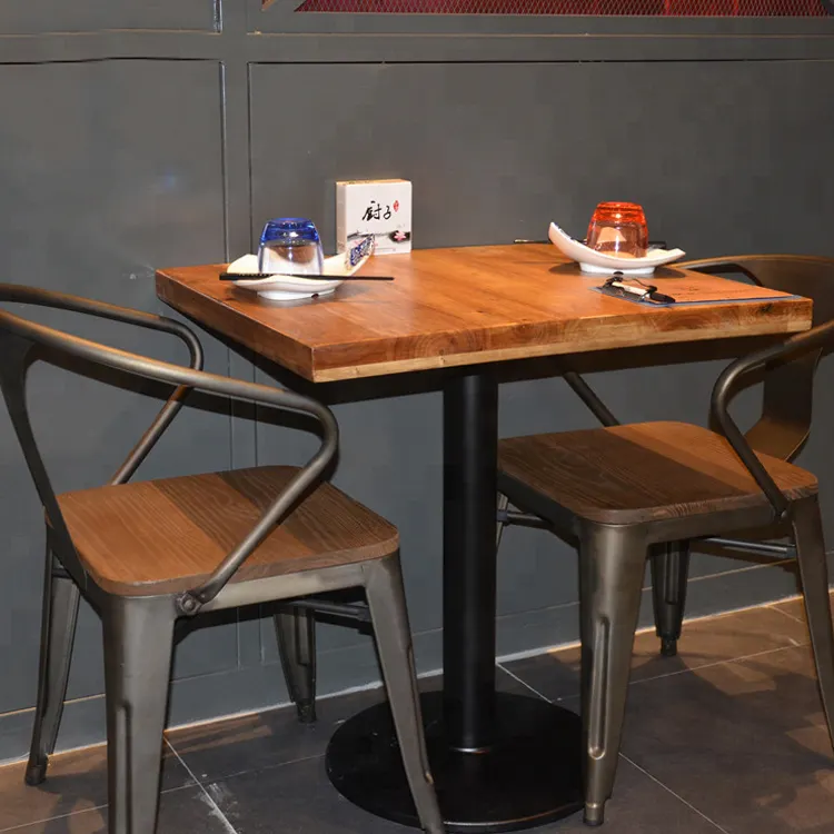 (SP-CS327) Industrial vintage rural indoor metal cafe table and chairs set