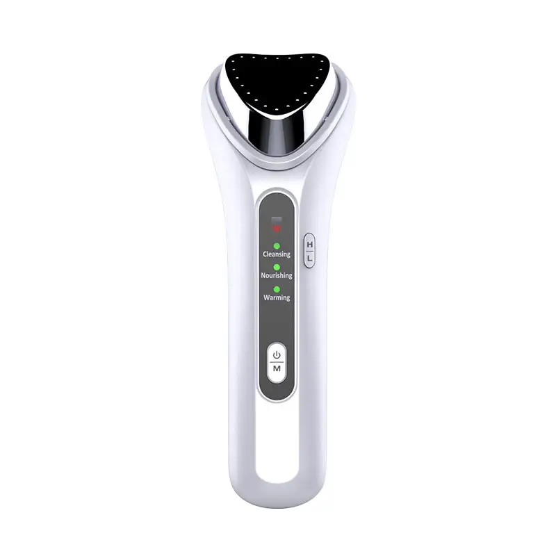 2020 new trends private logo warm skin care ion beauty instrument Face Lifting facial Massager factory oem EMS beauty device