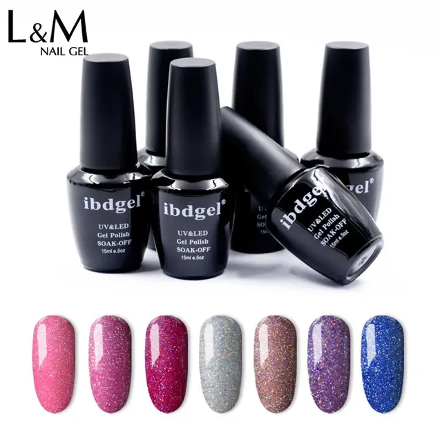 L&M hottest rainbow style beauty glazed organic gel nail polish uv gel