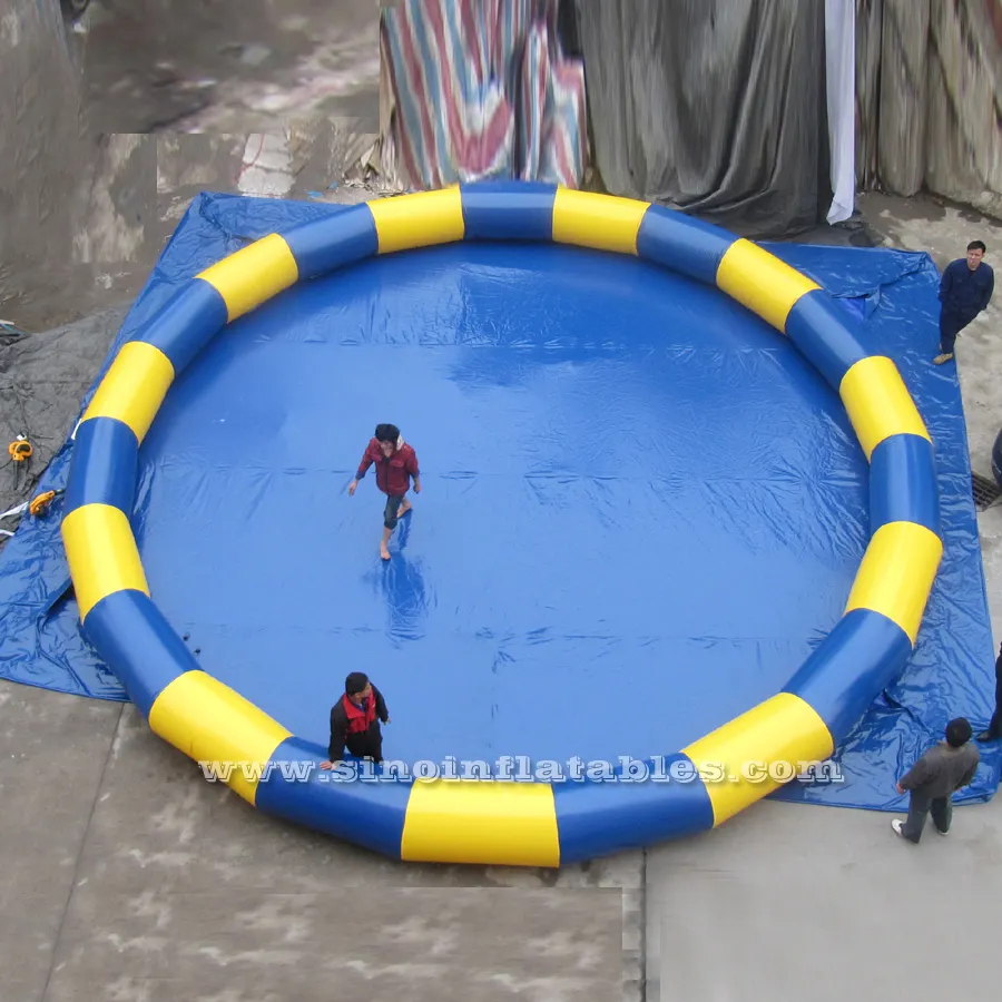 Big blow up inflatable round swimming pool for outdoor inflatable water park entertainment