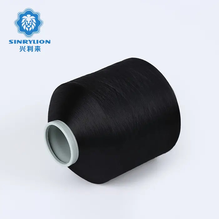 Recycled Polyester Yarn Recycled Plastic Thread PES Pet Fdy Recycle Cones 100d36f Polyester Global Standard Eco Yarn