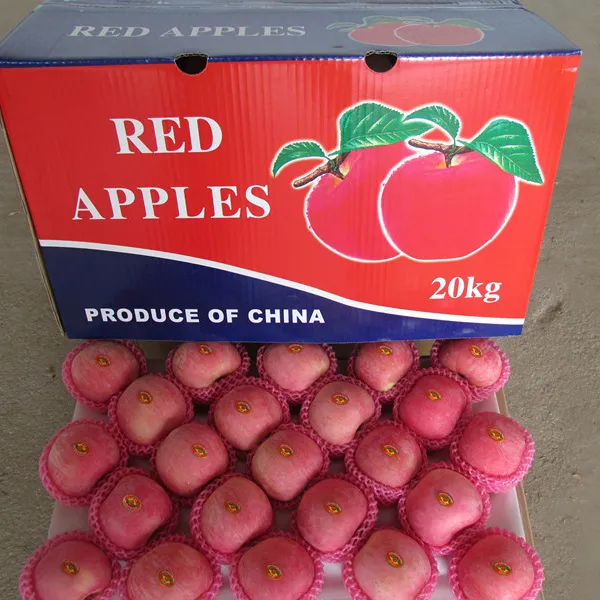 Китайский новый свежий урожай Fuji Apple, пищевой сорт А, Прямая продажа с завода, красное вкусное яблоко