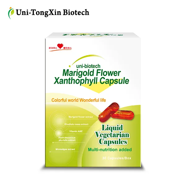 Herbal Calendula extract Vegetarian Xanthophyll Capsule Lutein 15mg, OEM&ODM available