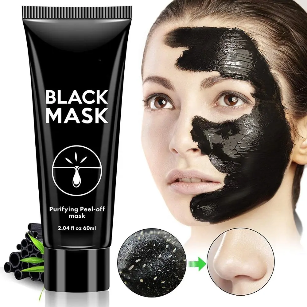 Крем для удаления черных головок, черная маска для глубокого очищения, маска для лица с бамбуковым активированным углем